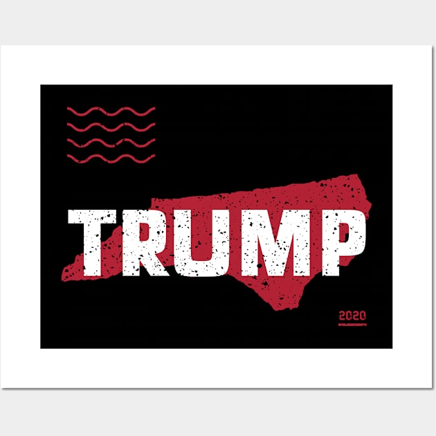 Trump North Carolina 2020 - Red Wave, Red State Wall Art by Family Heritage Gifts